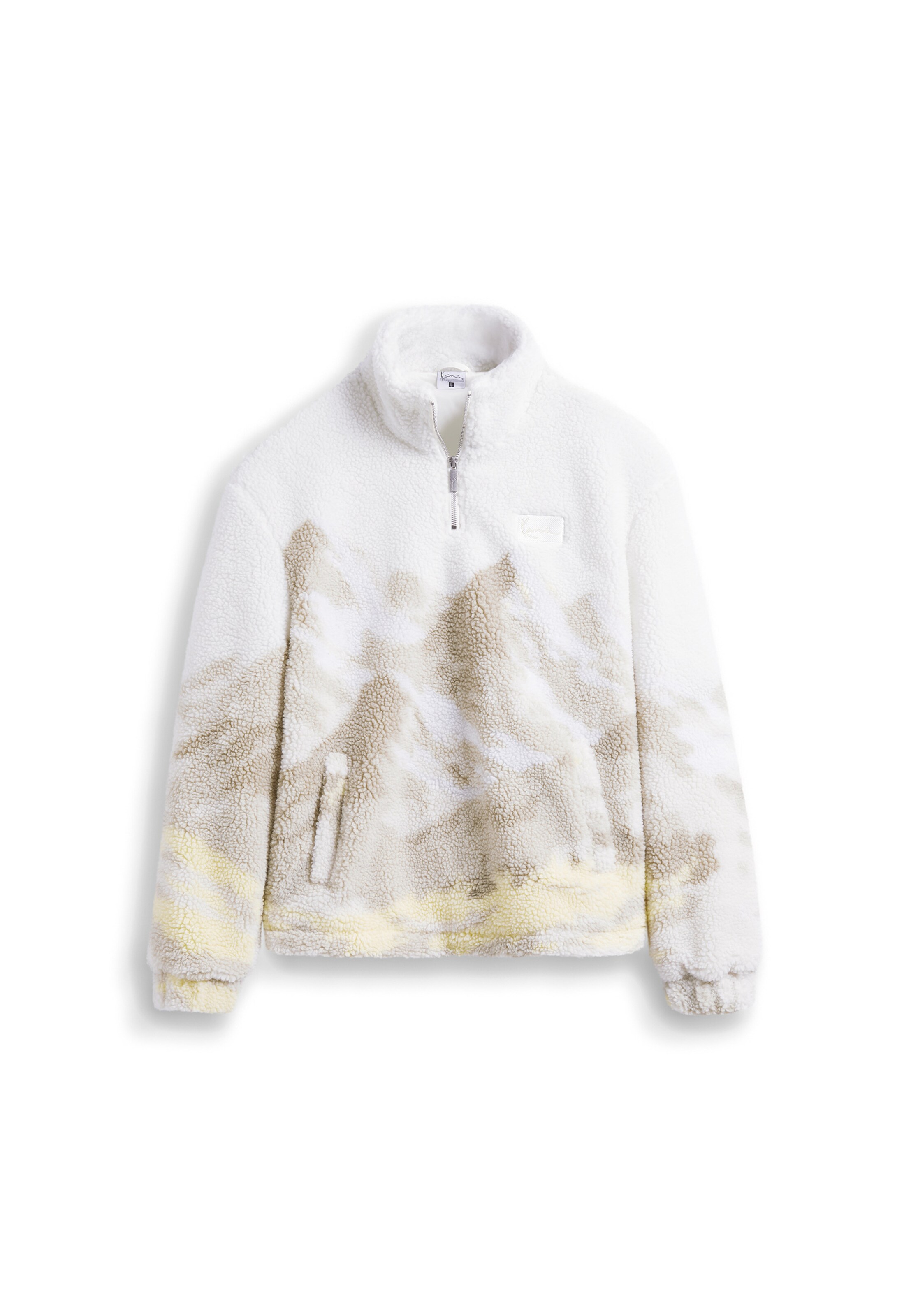 Karl Kani - Pullover 'Mountainscape' em branco: frente