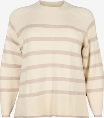 Zizzi - Pullover 'Zoe' em bege: frente