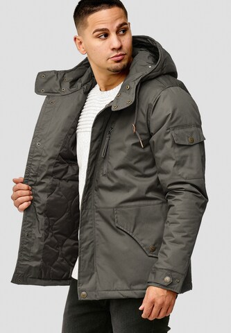 INDICODE JEANS Winter Jacket 'Elmhurts' in Grey