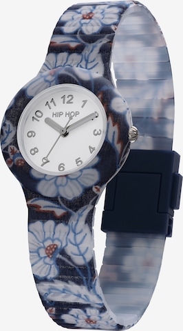 Hip Hop Analoog horloge 'Winter Blosom' in Blauw: voorkant