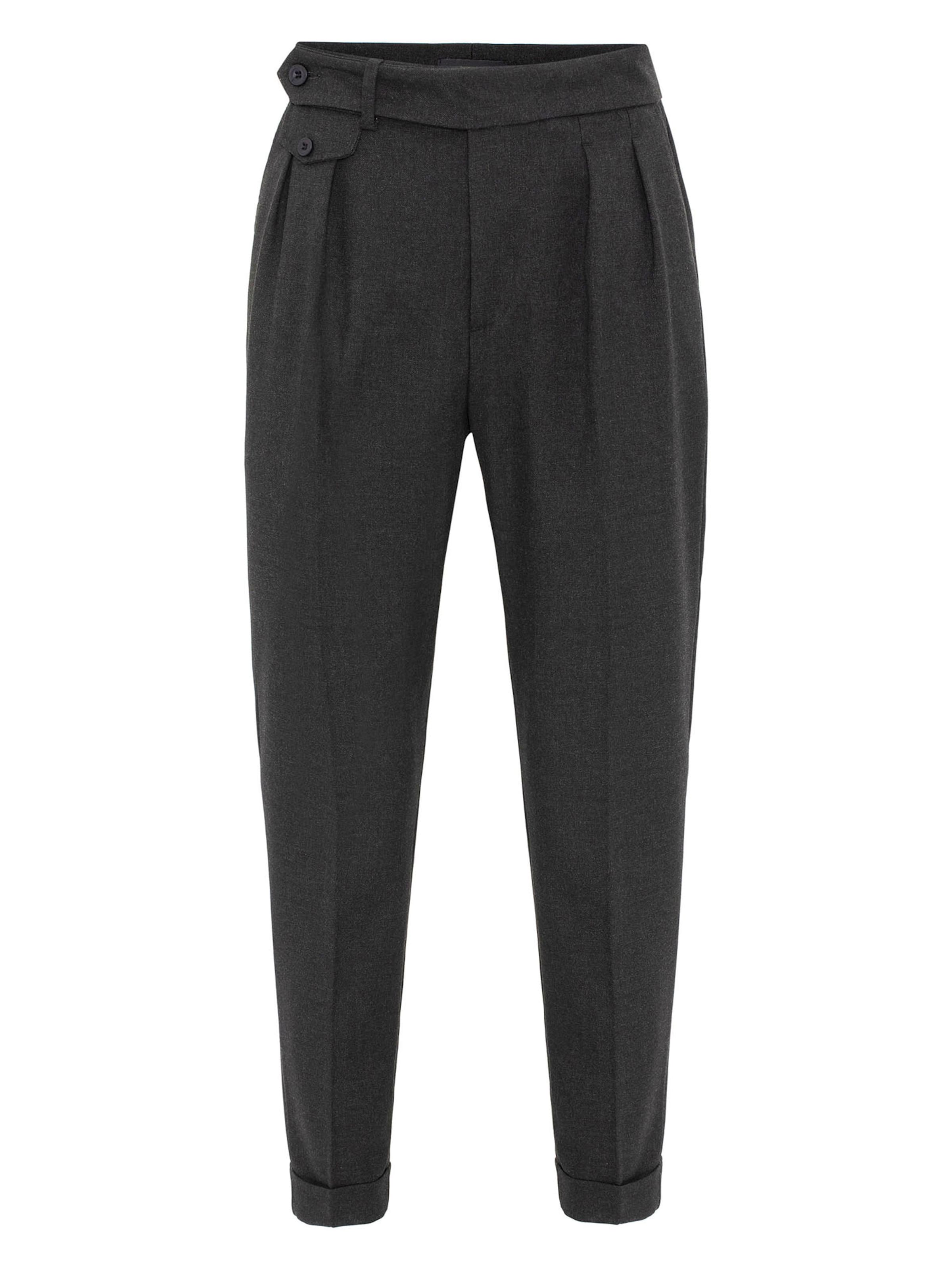 Antioch Брюки со складками в Серый: спереди