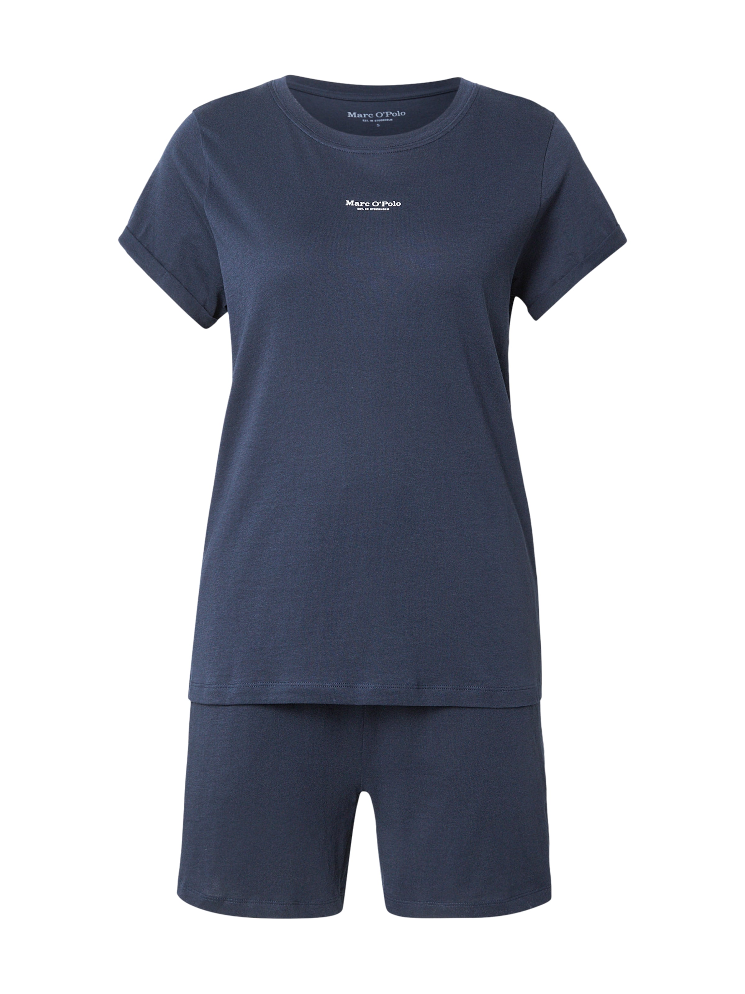 Marc O'Polo Пижама в синьо: отпред