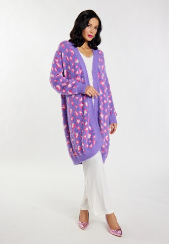 faina Knit cardigan in Purple: front