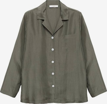 MANGO Pajama Shirt 'Habo' in Green: front