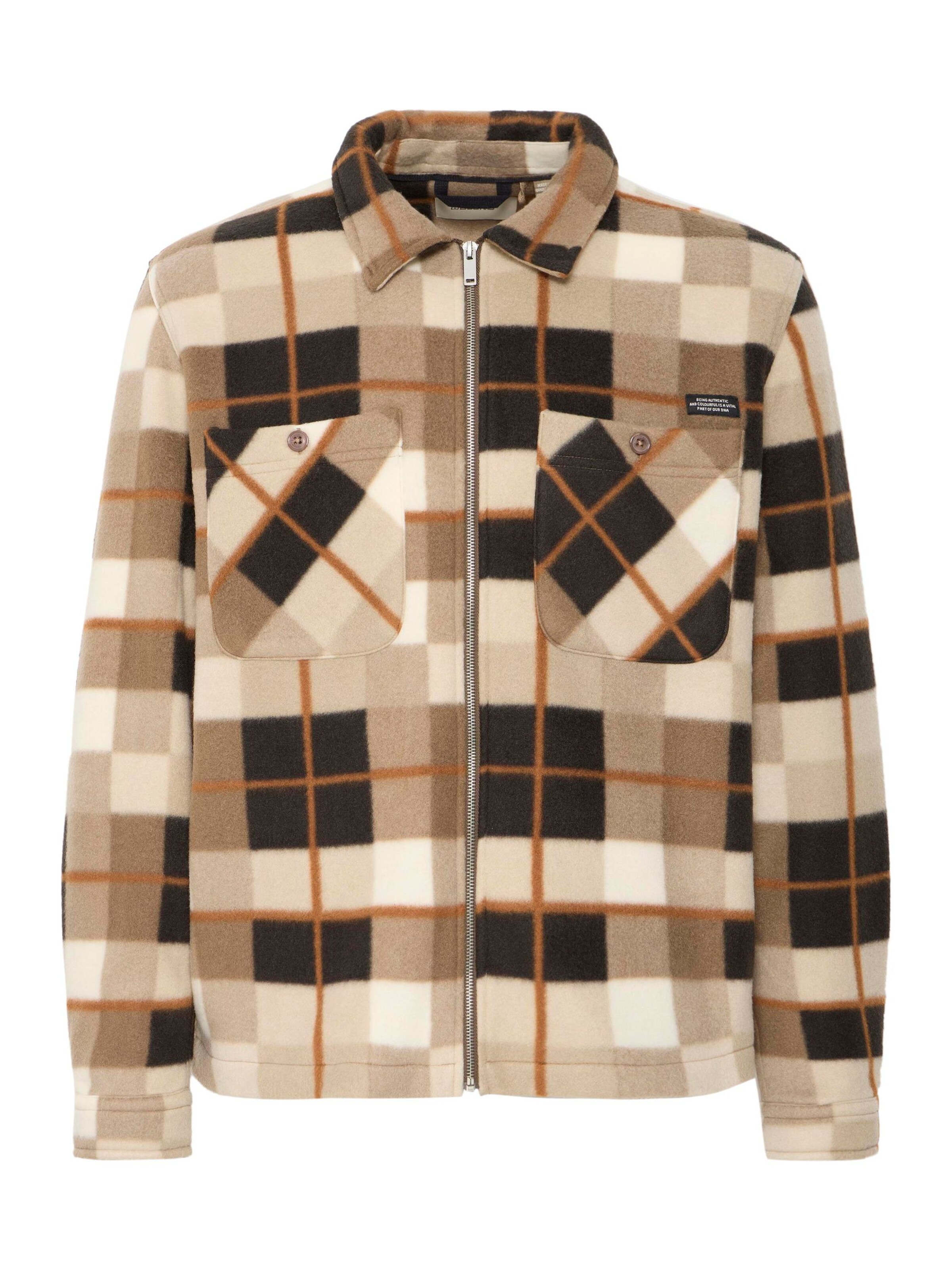 BLEND Tussenjas in Beige: voorkant