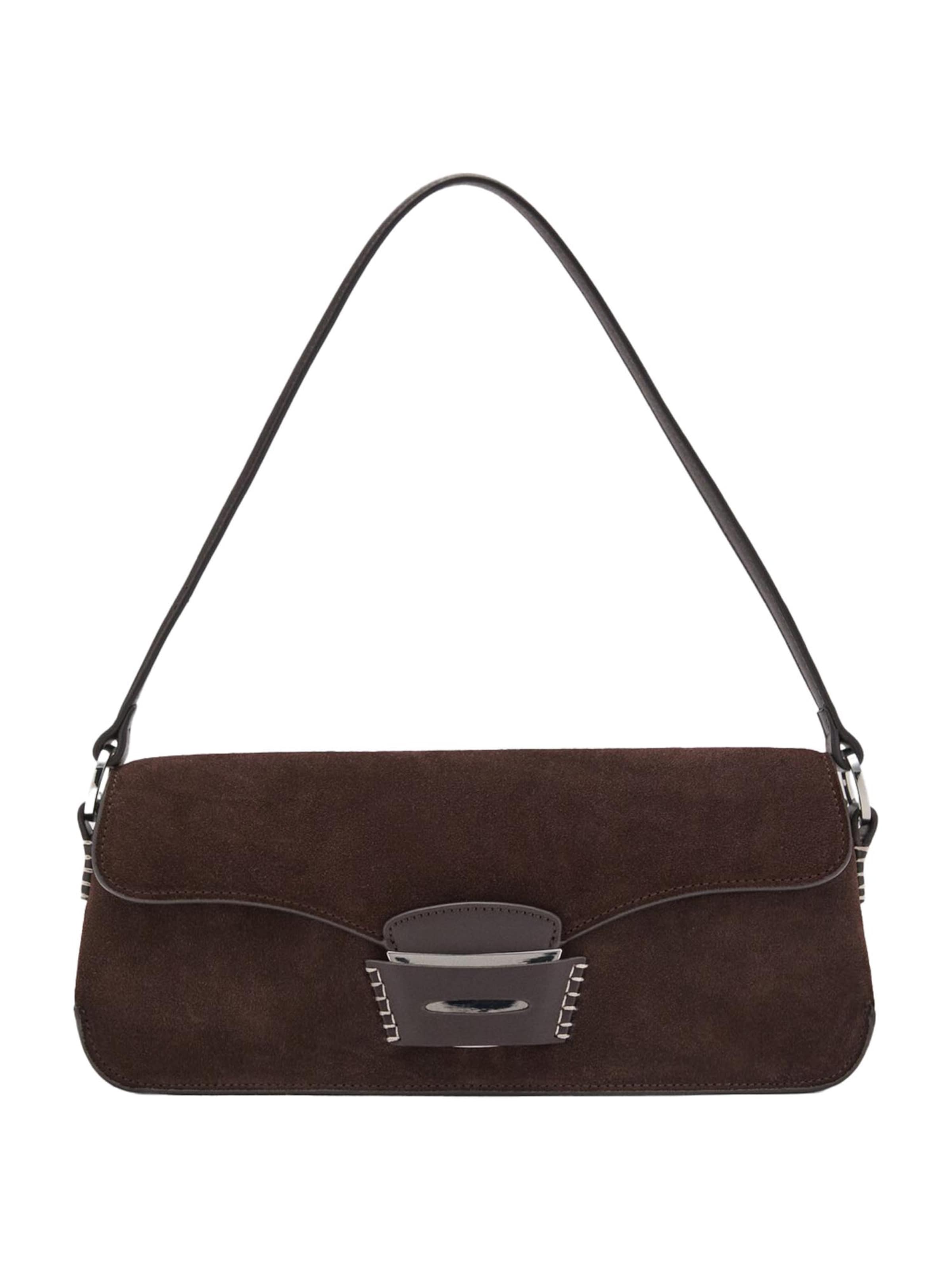 MANGO Чанта за през рамо 'Mask' в кафяво: отпред