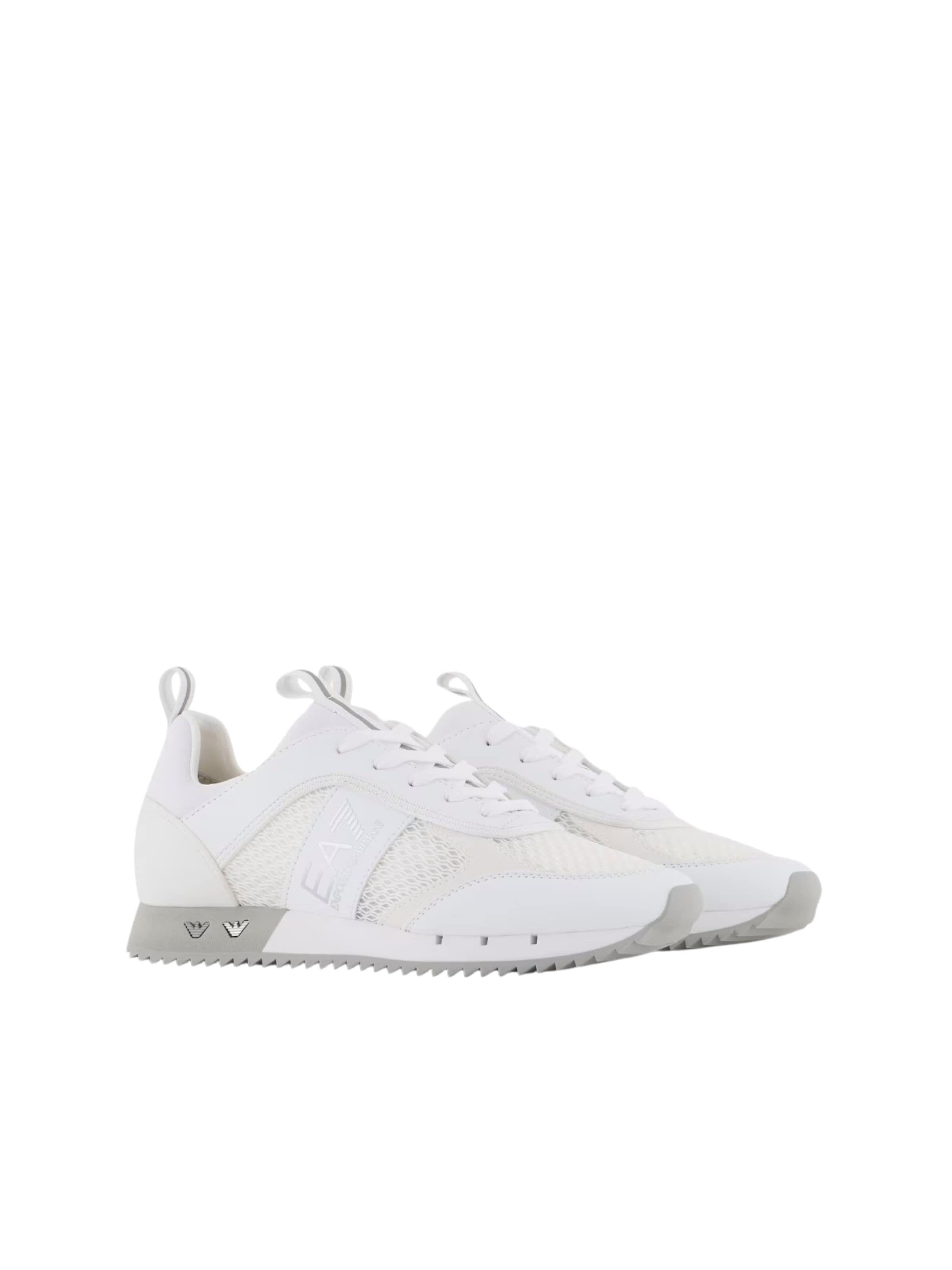 EA7 Emporio Armani Nízke tenisky 'Black & White Carbon' - Biela