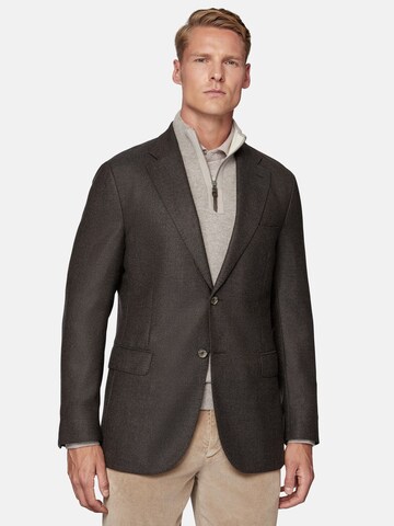 Boggi Milano Regular fit Σακάκι για το γραφείο σε καφέ: μπροστά