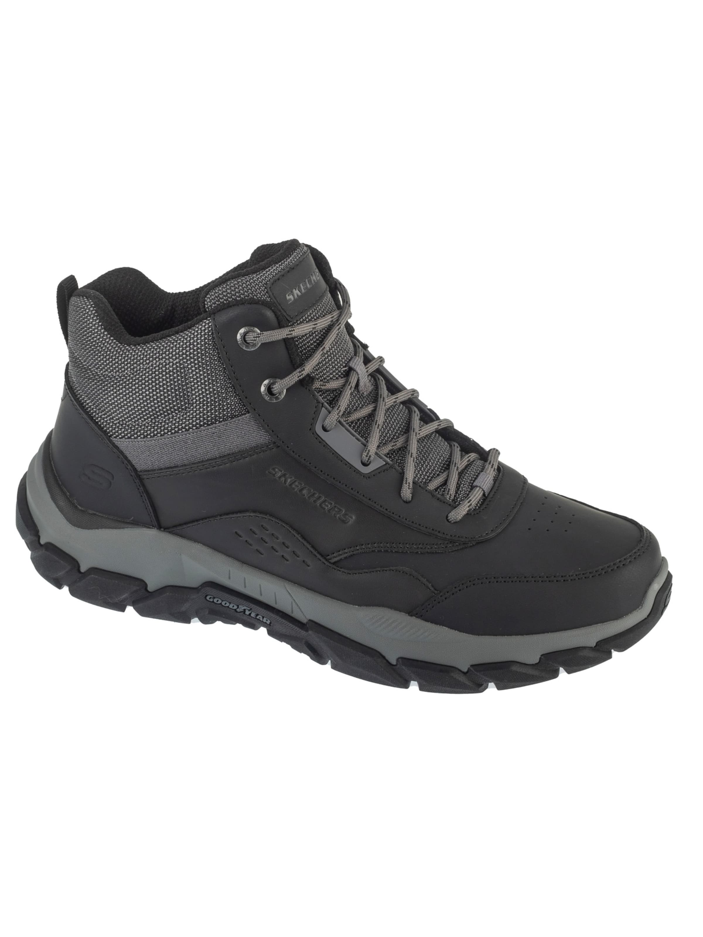 SKECHERS Lace-Up Boots 'Santoro - Hopkins' in Black: front