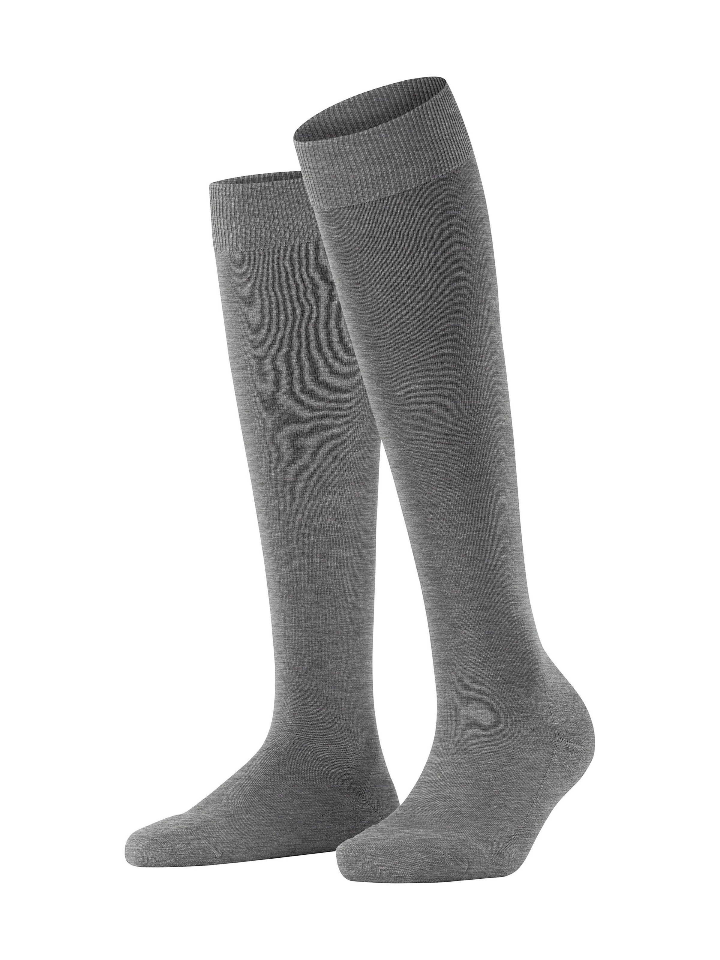 FALKE Kniestrümpfe 'ClimaWool'‌‌‌‌‌‌ in Grau: Vorderseite
