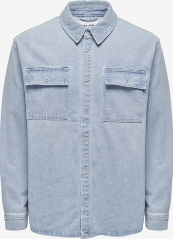Comfort fit Camicia 'BILL' di Only & Sons in blu: frontale