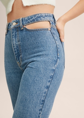 Wide leg Jeans de la MANGO pe albastru