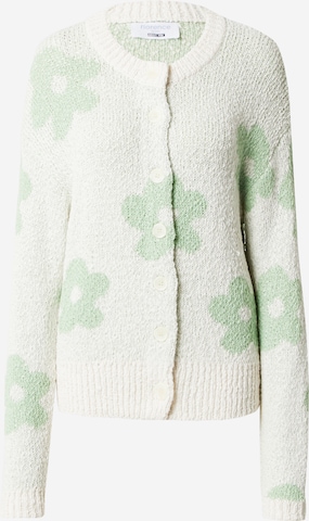 florence by mills exclusive for ABOUT YOU Gebreid vest 'Meadow Flowers ' in Groen: voorkant