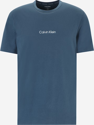 Tricou de la Calvin Klein Underwear pe albastru: față