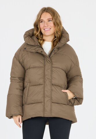 Athlecia Steppjacke in Braun: Vorderseite