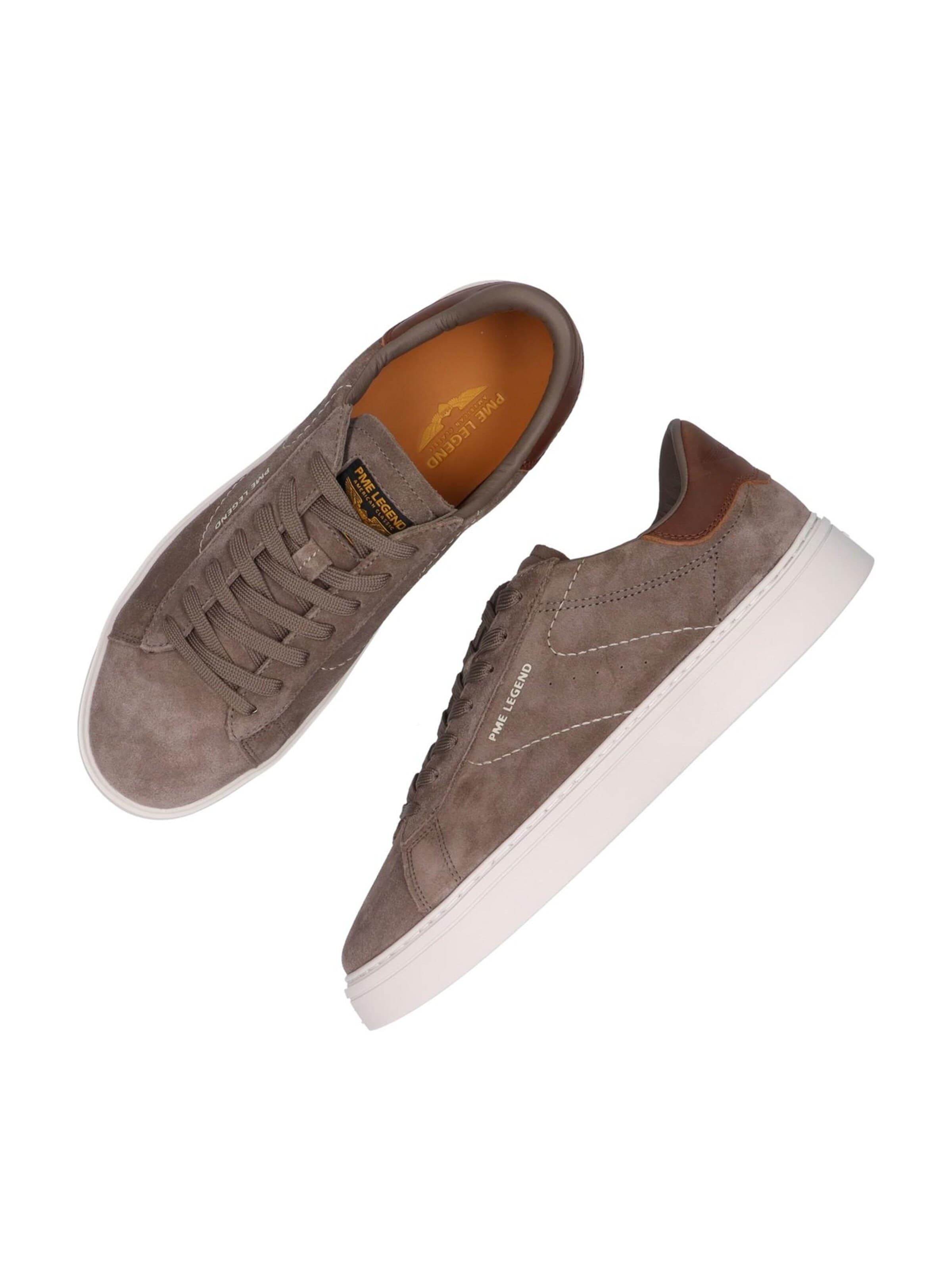 PME Legend Låg sneaker 'Rivet sneaker in suede' i grå