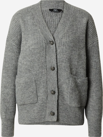 Le Temps Des Cerises Knit Cardigan 'HUNA' in Grey: front