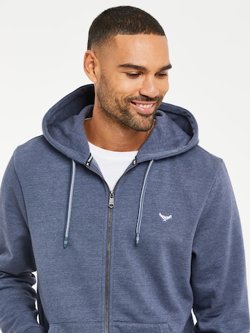 Threadbare Zip-Up Hoodie 'Tangerine' in Blue