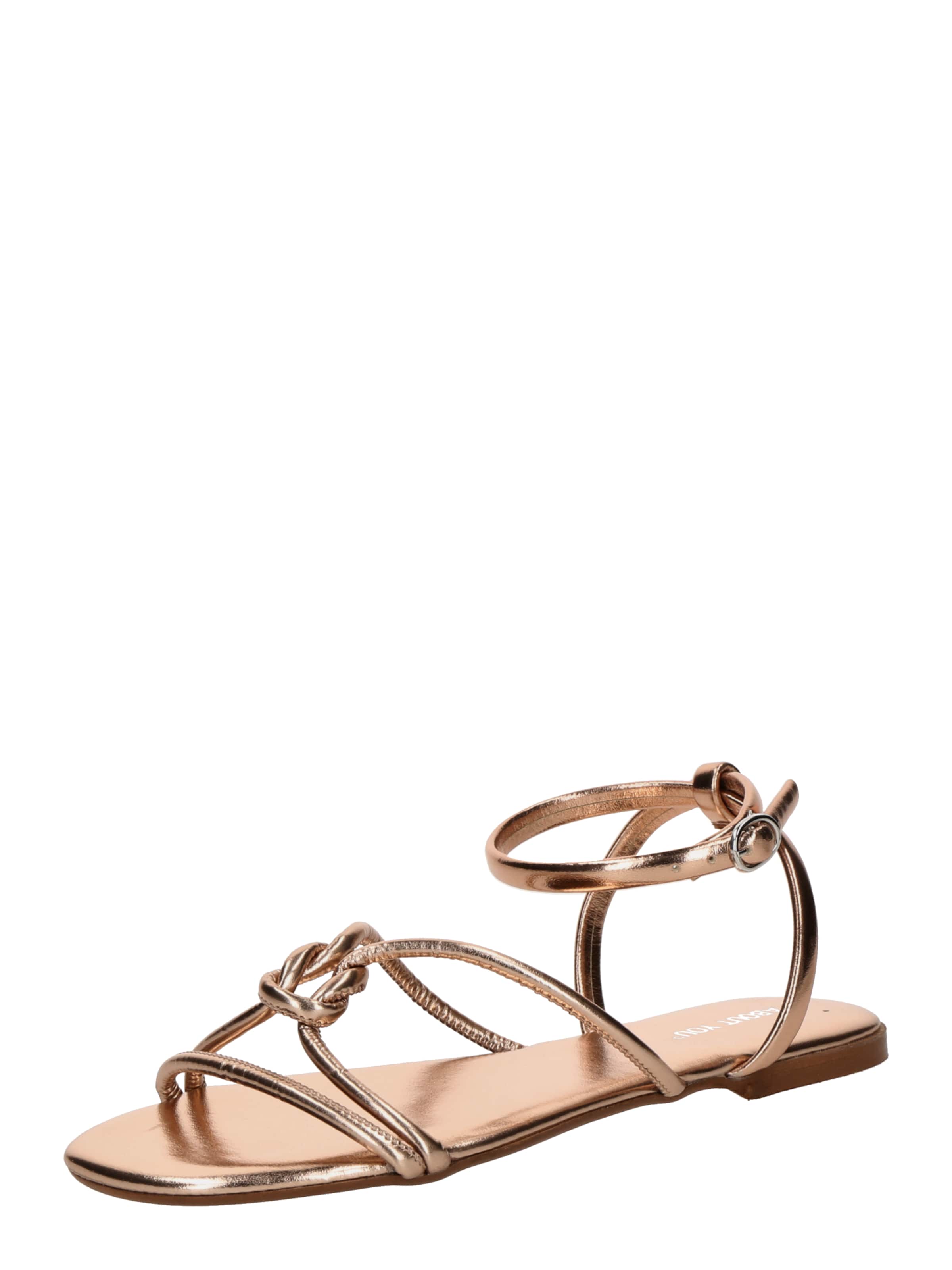 ABOUT YOU Sandały z rzemykami &#x27;Maxima&#x27; w kolorze złoty: przód