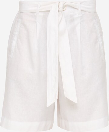 s.Oliver Loose fit Pleat-Front Pants in White: front