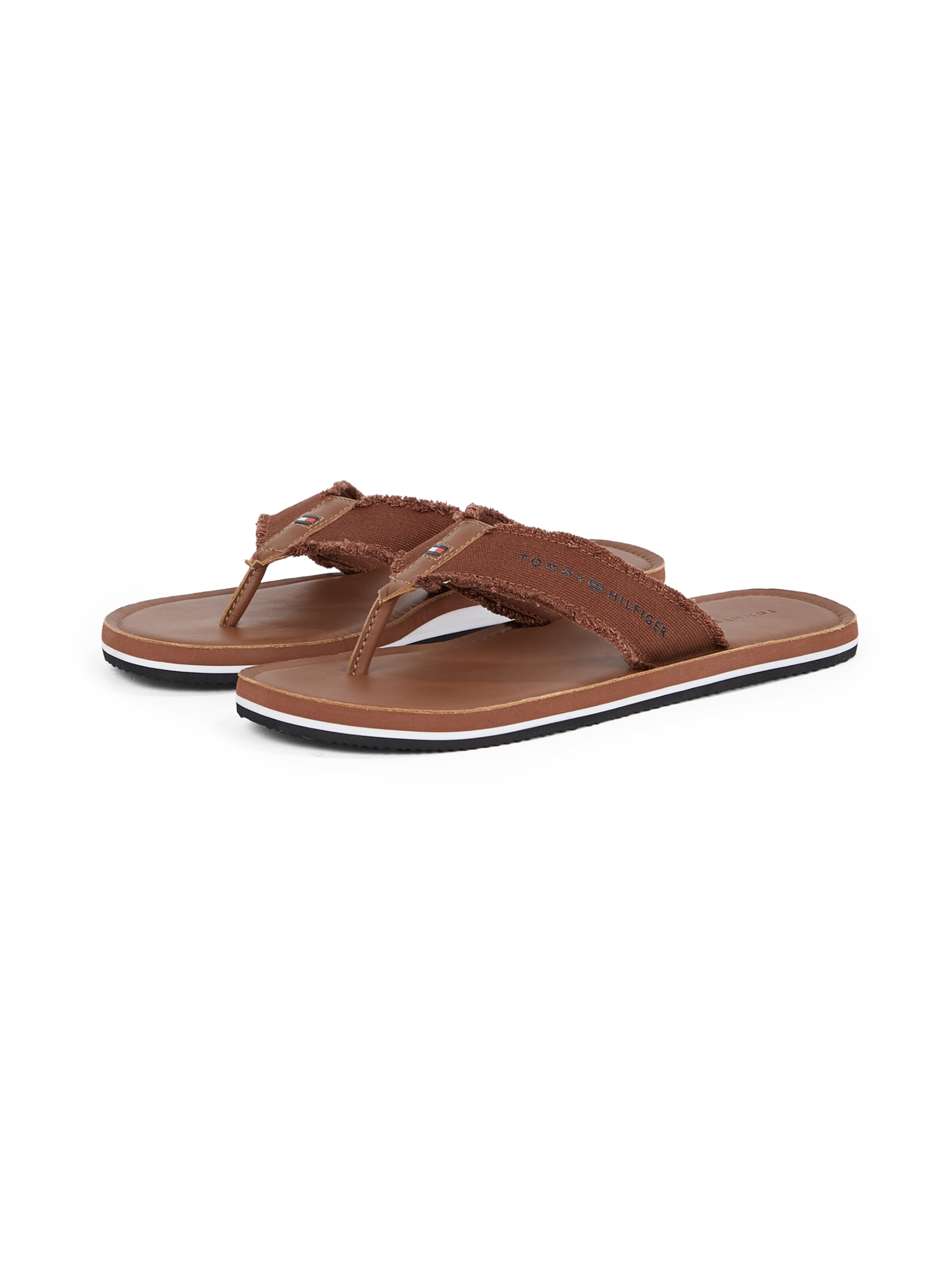 TOMMY HILFIGER T-bar sandals in Brown