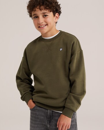 Sweat WE Fashion en vert : devant