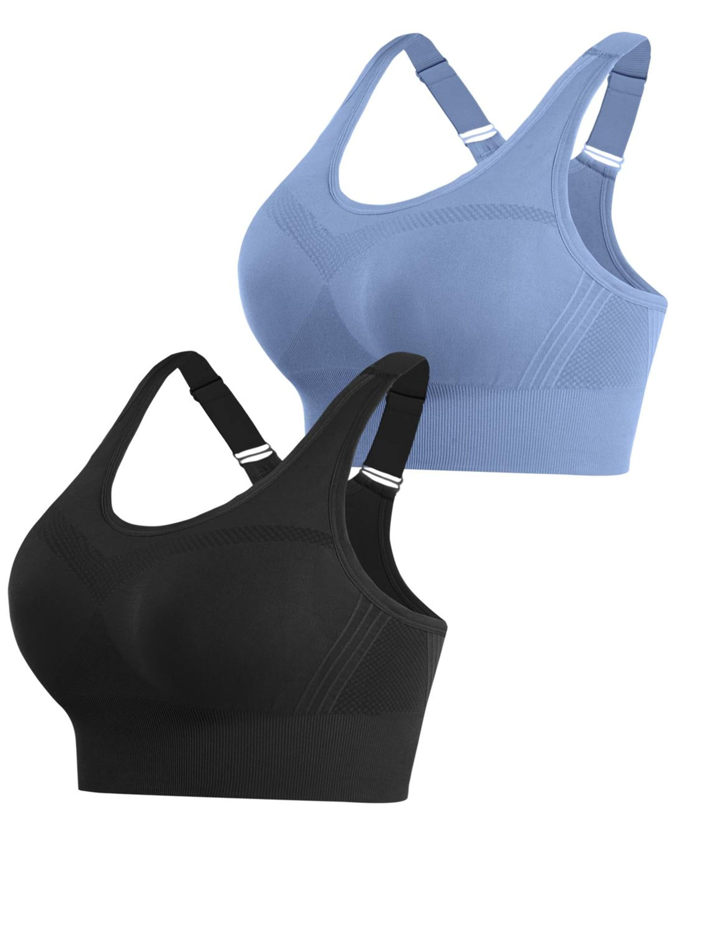 AOTTORI Bralette Sports Bra in Blue: front