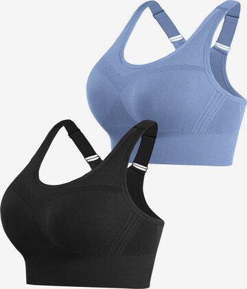 AOTTORI Sports Bra in Blue: front