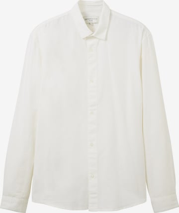 TOM TAILOR DENIM Regular Fit Skjorte i hvid: forside