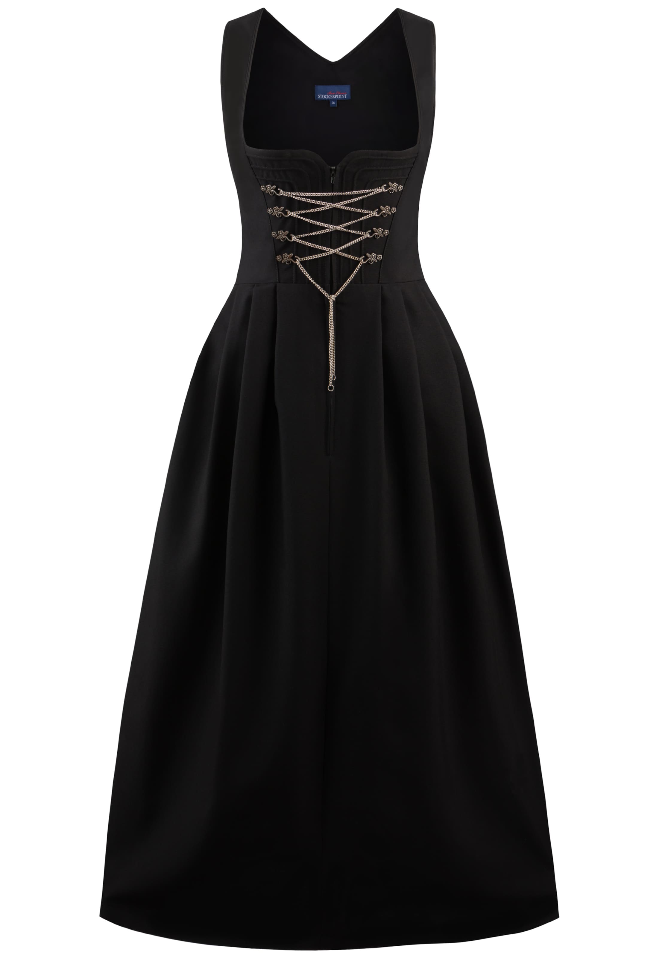 STOCKERPOINT Dirndl 'Amber' in Zwart: voorkant
