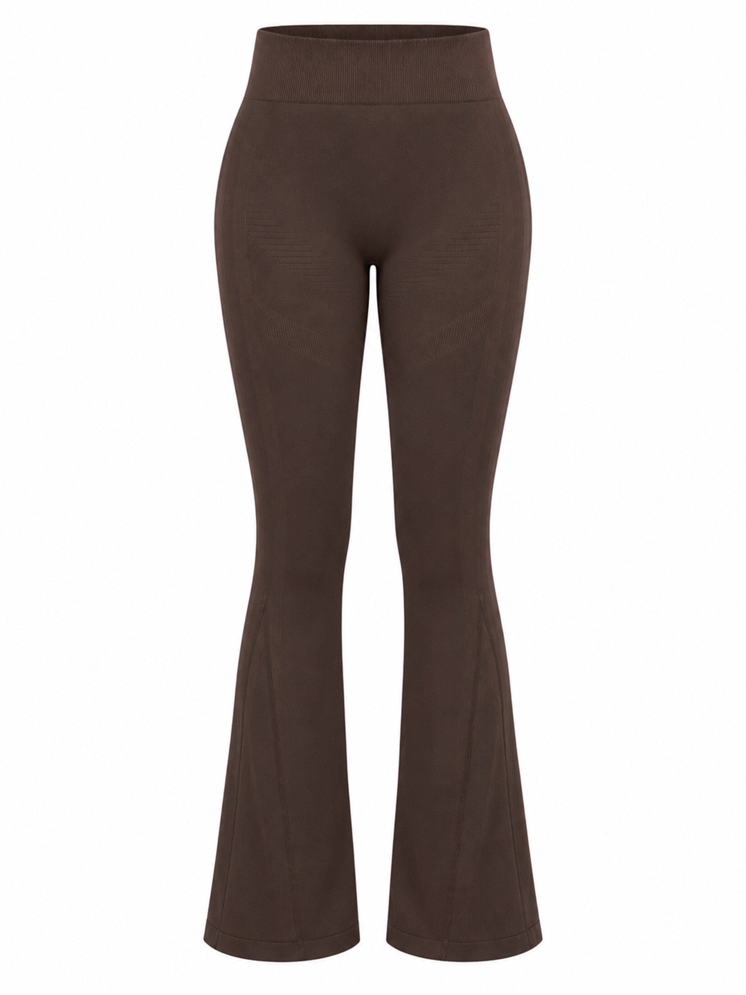 ZAAYO Flared Sporthose 'Women's Butt Lifting Flare Yoga Pants'‌‌‌‌‌‌‌ in Braun: Vorderseite