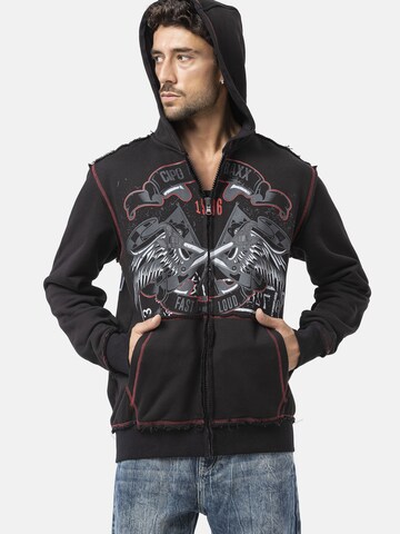 CIPO & BAXX Sweatvest in Zwart: voorkant