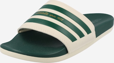 ADIDAS PERFORMANCE Zapatos para playa y agua 'Adilette' en oro / verde oscuro / blanco, Vista del producto