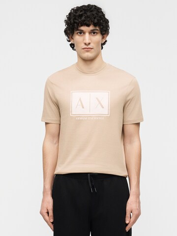 ARMANI EXCHANGE Póló - bézs: elől