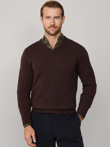 Hackett London Pullover in Braun: Vorderseite