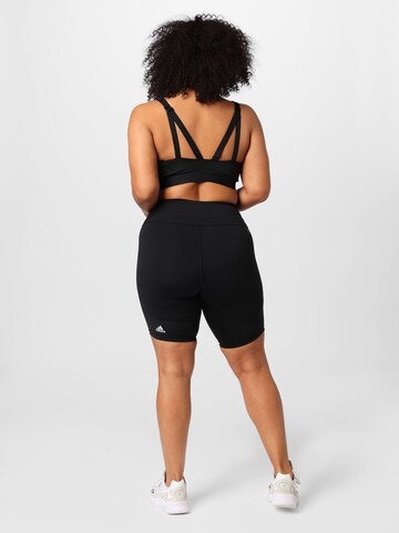 ADIDAS SPORTSWEAR Skinny Workout Pants 'Optime Bike' in Black