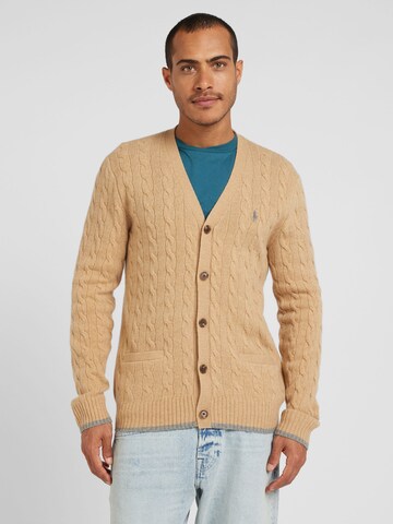 Vestes en maille Polo Ralph Lauren en beige : devant