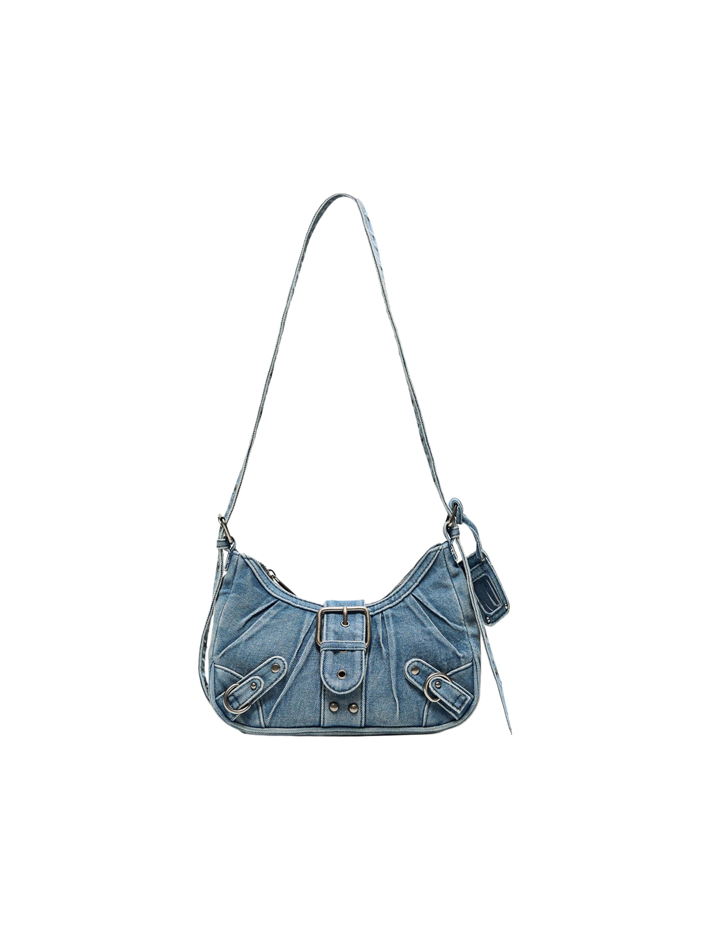 Bershka Schultertasche in Blau: Vorderseite