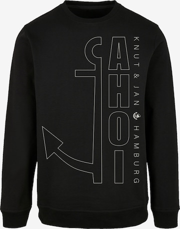 F4NT4STIC Sweatshirt 'Ahoi Anker Outlines Knut & Jan Hamburg' in Black |  ABOUT YOU