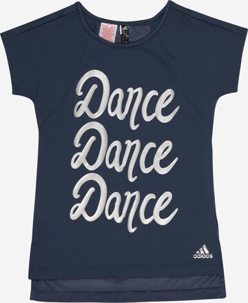 ADIDAS PERFORMANCE - Camiseta funcional 'Dance' en azul: frente