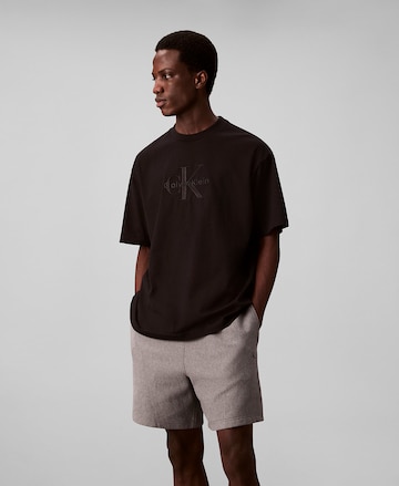 Regular Pantalon 'Terry' Calvin Klein Jeans en gris : devant