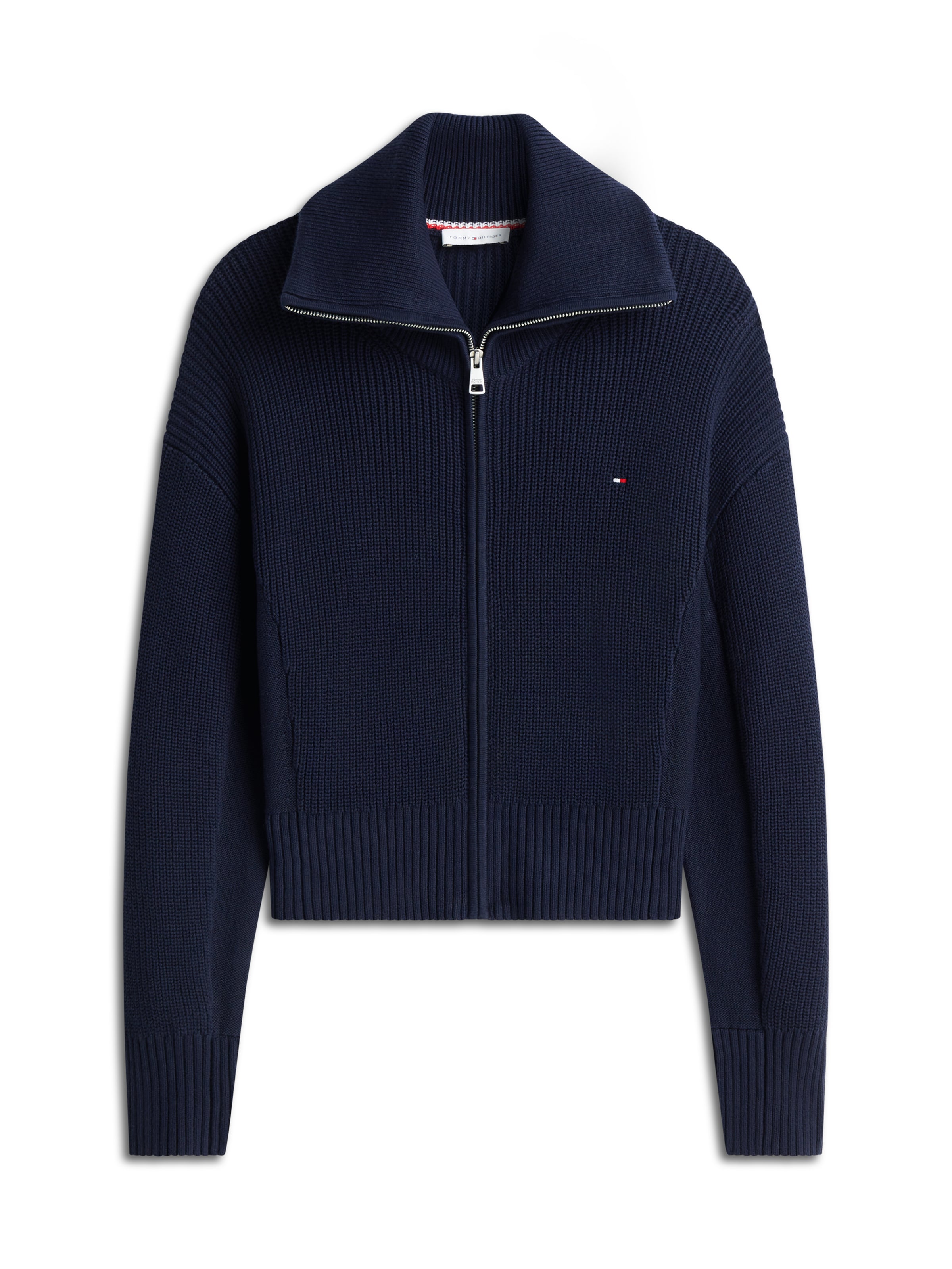 TOMMY HILFIGER Gebreid vest in Blauw: voorkant