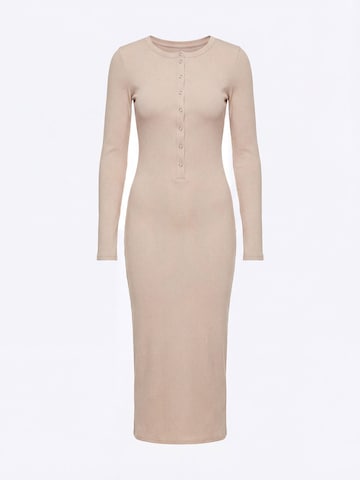 Nudyess - Vestido de punto 'Isla Maxi' en beige: frente