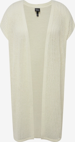 Ulla Popken Knit Cardigan in White: front