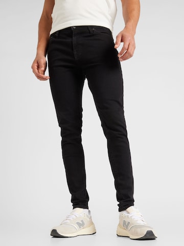 JACK & JONES - Regular Calças de ganga 'PETE' em preto: frente