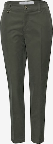 Street One Studio Chino Pants in Green: front