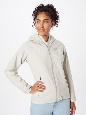 JACK WOLFSKIN Outdoor jacket 'Shell' in Grey: front