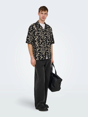 Only & Sons Comfort fit Overhemd 'ONSHARVI' in Zwart