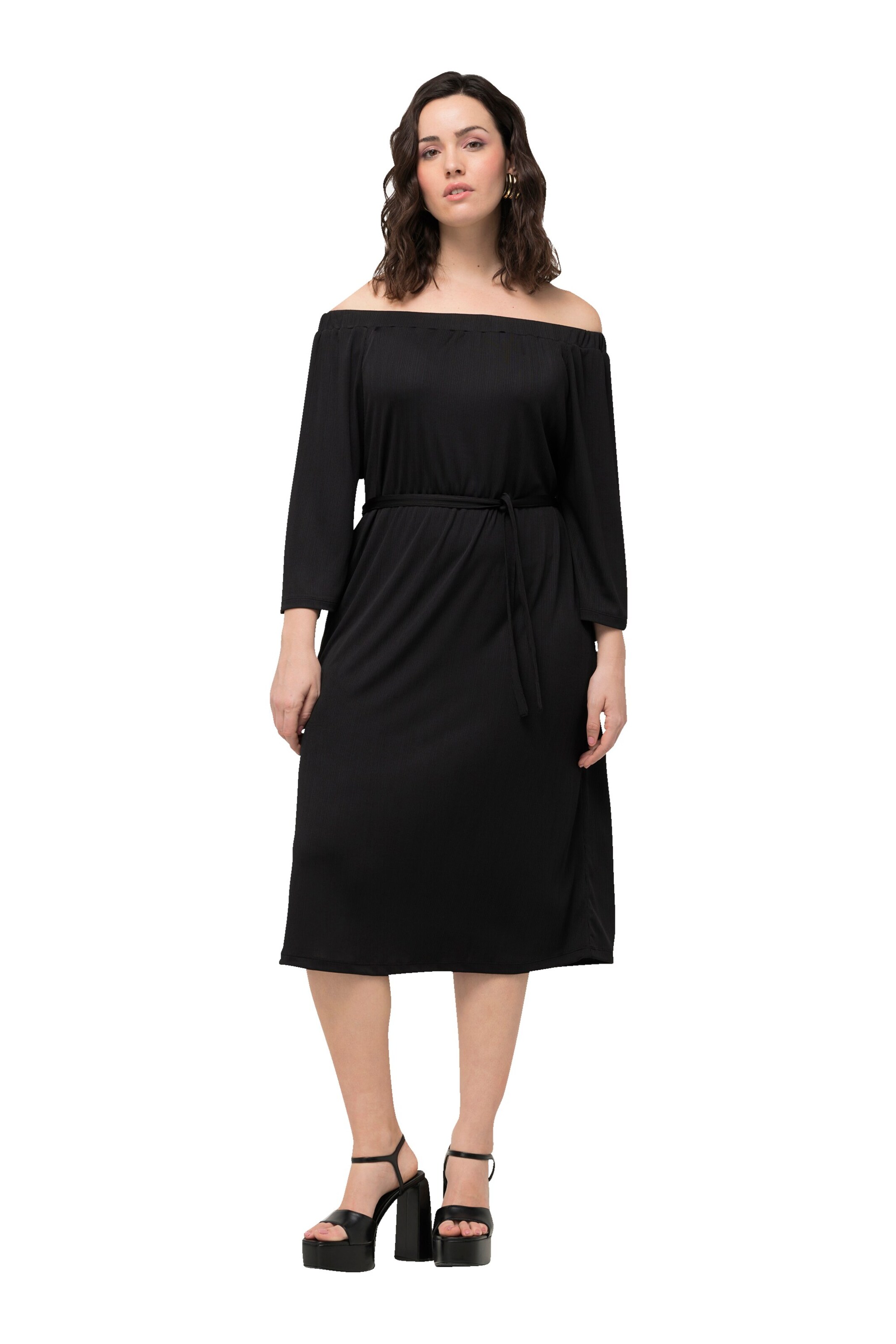 Ulla Popken Kleid in Schwarz: Vorderseite