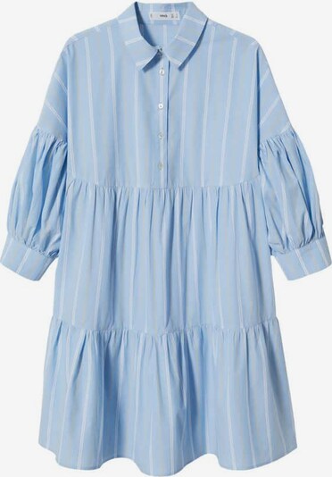 MANGO Рокля тип риза 'Gabriela' в пастелно синьо / тъмножълто / бяло, Преглед на продукта
